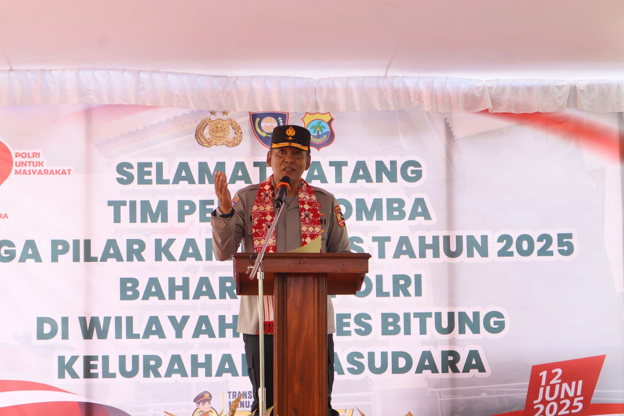 Jelang Hari Bhayangkara ke-79, Baharkam Polri Lakukan Penilaian Lomba Tiga Pilar Kamtibmas di Duasudara Bitung