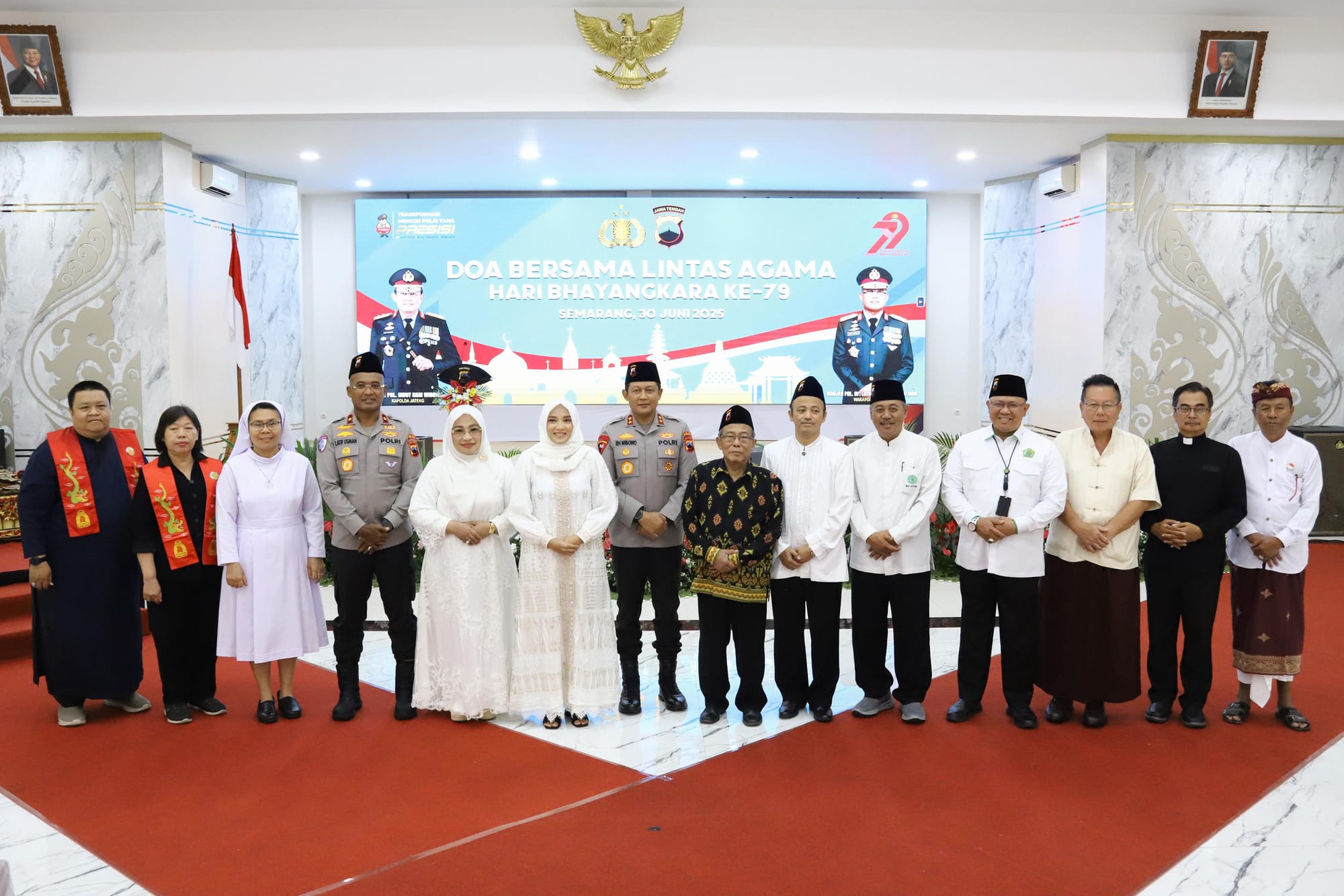 Hari Bhayangkara ke‑79, Polda Jateng Gelar Doa Lintas Agama untuk Keamanan dan Kedamaian Negeri
