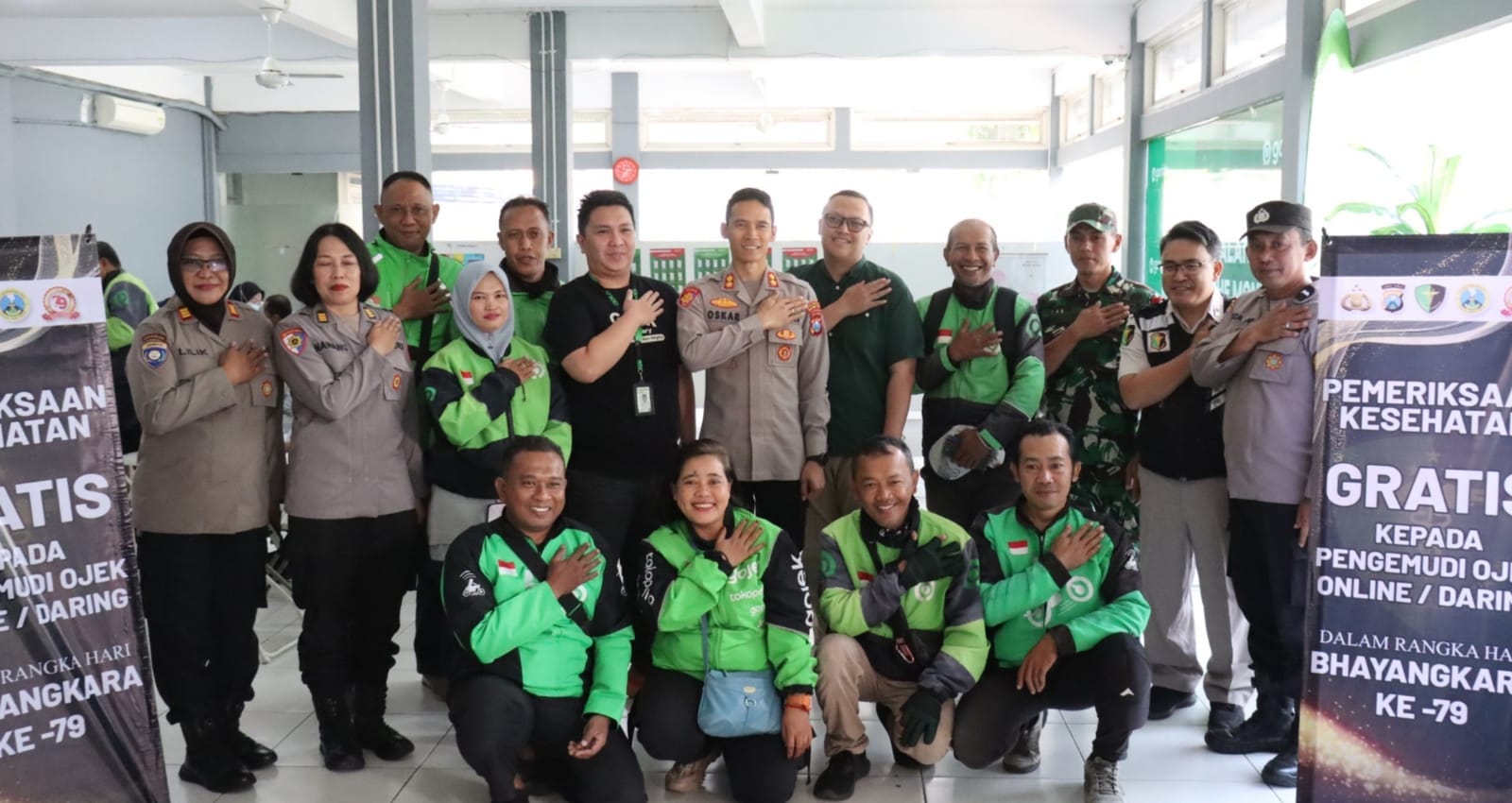 Sambut HUT Bhayangkara, Polresta Malang Kota Adakan Bhakti Kesehatan untuk Ratusan Ojol