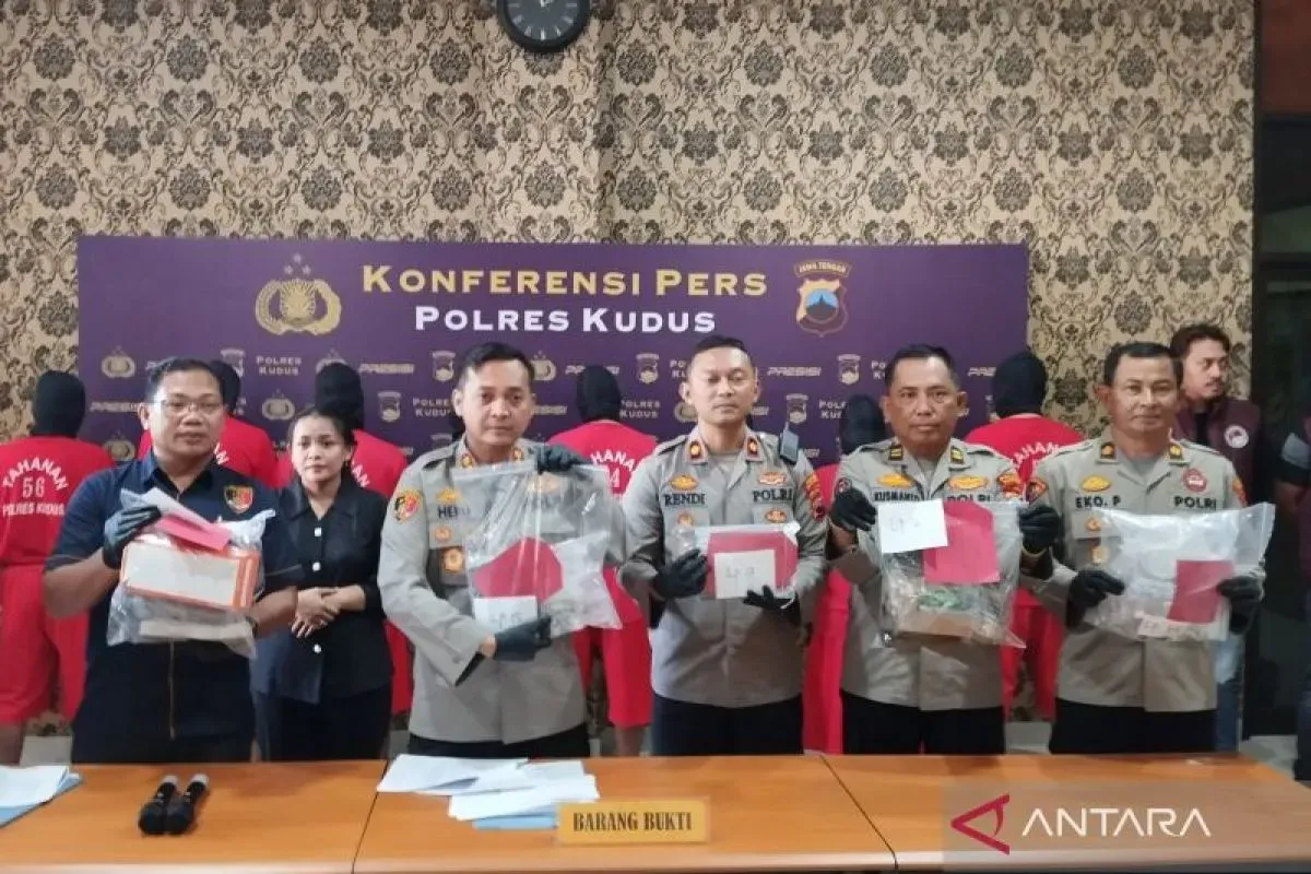 Operasi Narkoba Polres Kudus: Enam Kasus Terungkap, Lima Tersangka Diamankan