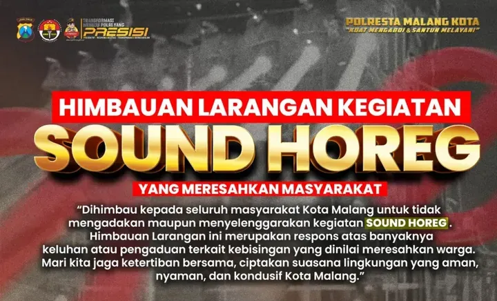 Polresta Malang Kota Larang Sound Horeg Saat Agustusan: Kebisingan Dipantau Ketat