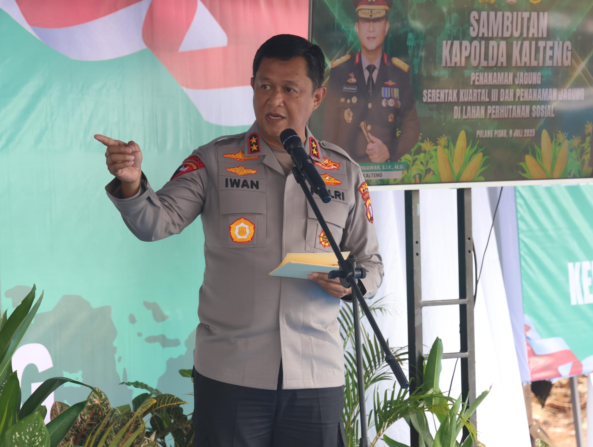 Kapolda Kalteng Tanam Jagung Kuartal III di Pulang Pisau, Dukung Ketahanan Pangan Nasional