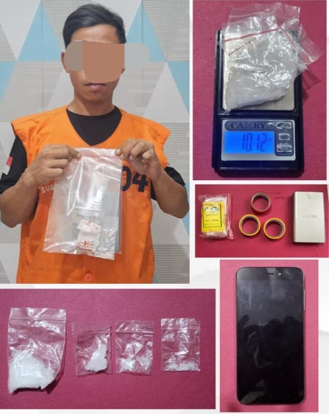 Kurir Sabu 10,12 Gram Diamankan Satresnarkoba Polresta Surakarta Saat Pecah Paket