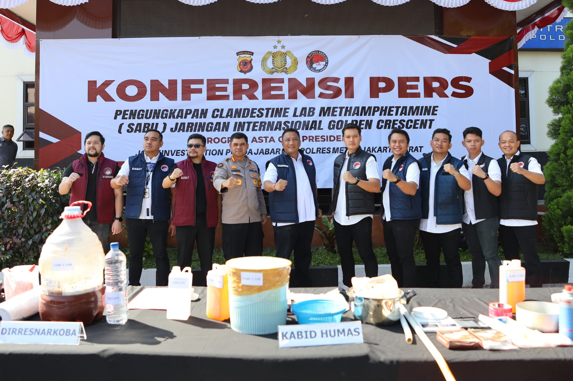Polda Jabar Bongkar Laboratorium Sabu Milik Jaringan Internasional