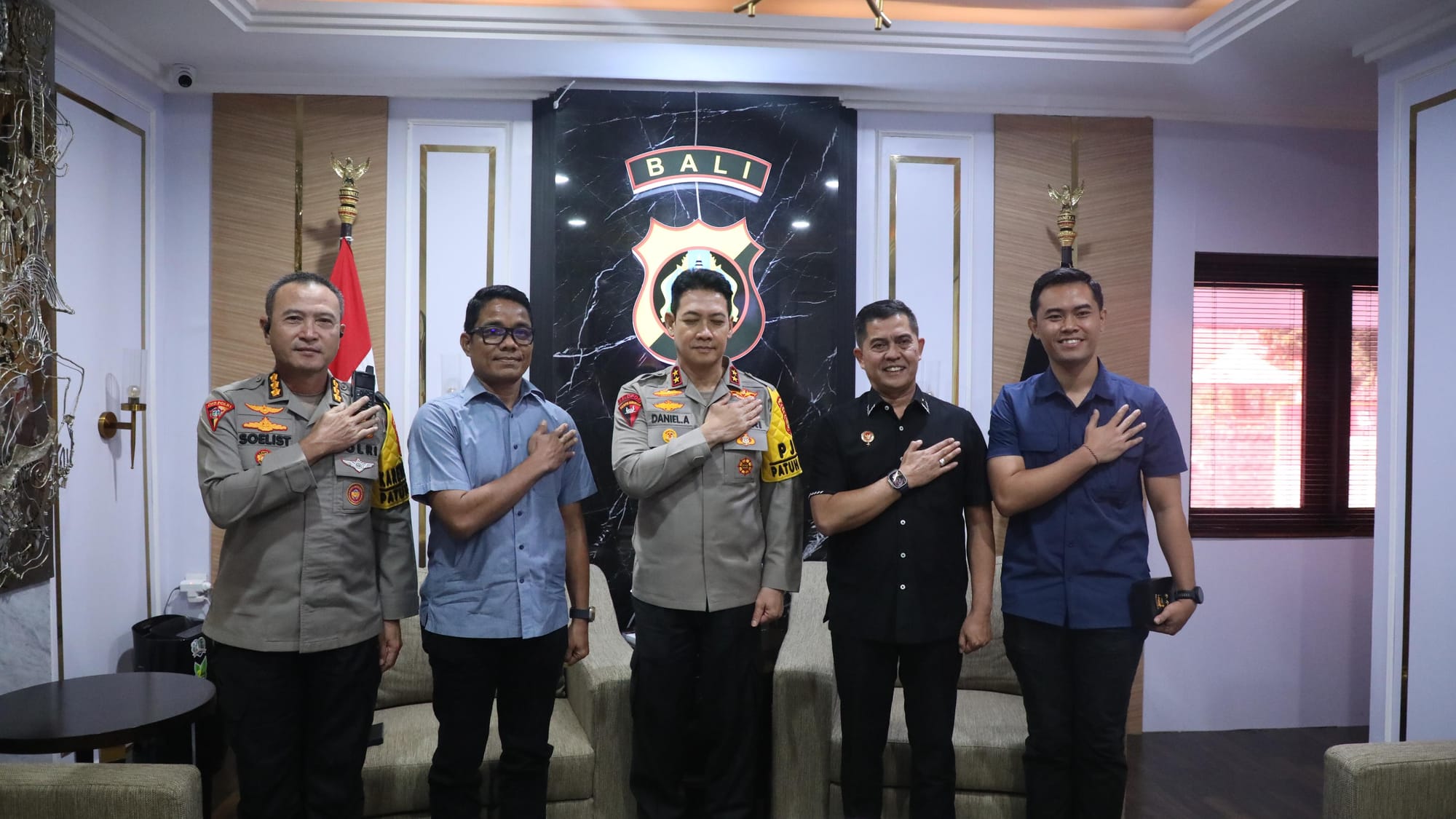 Kapolda Bali Menerima Audiensi dari Kabinda Bali