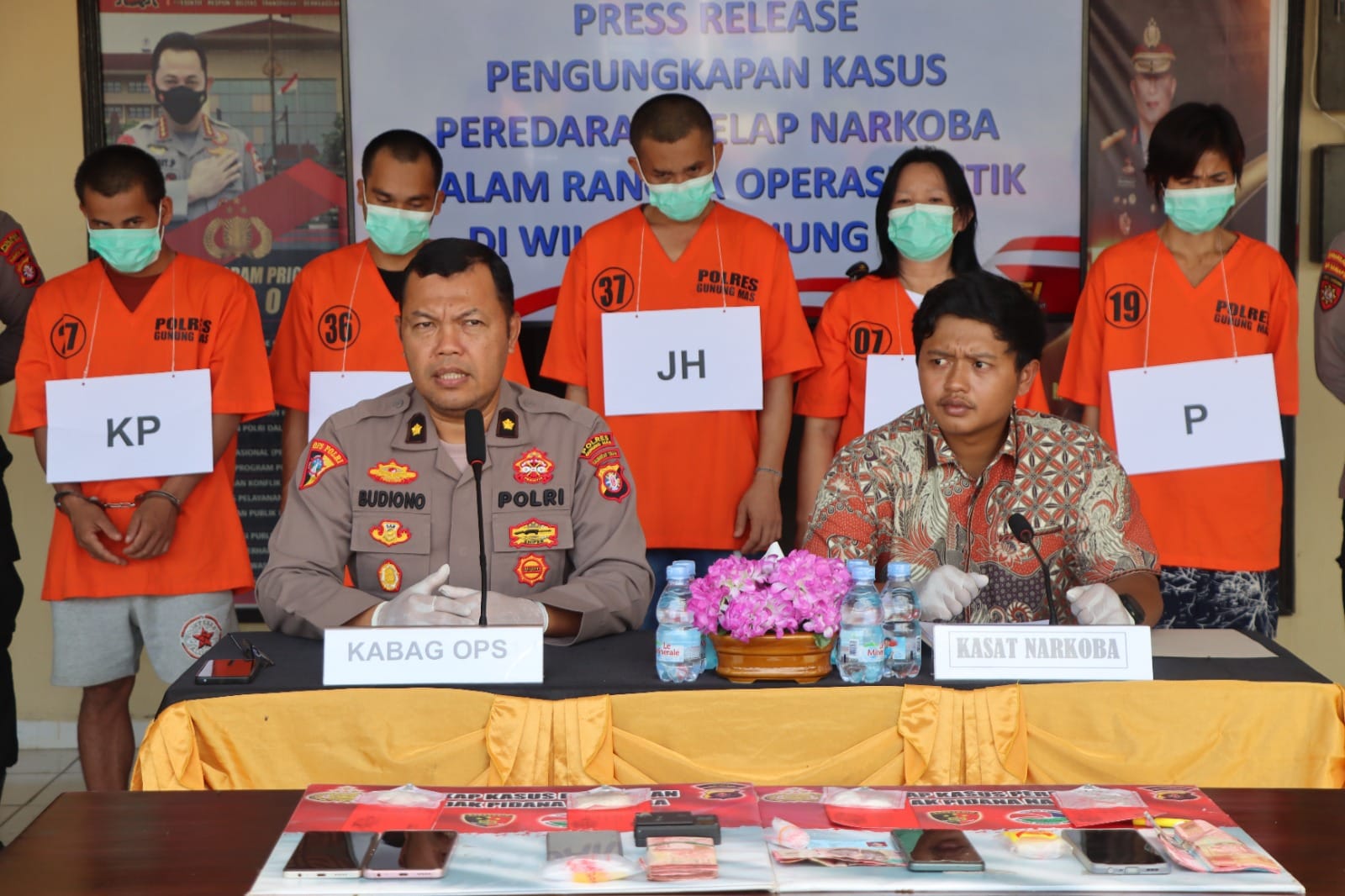 Polres Gumas Ringkus 5 Tersangka dan Amankan Puluhan Gram Sabu Hasil Operasi Antik Telabang 2025