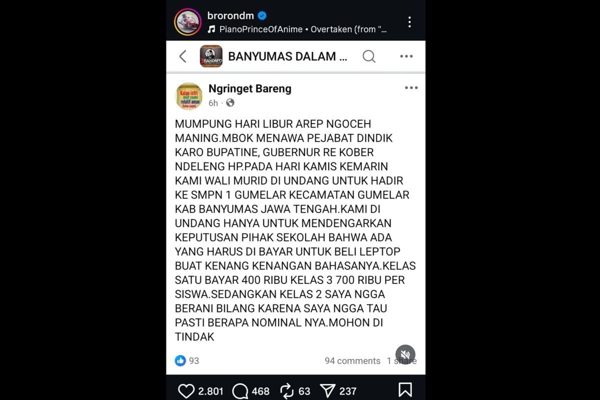 Kepala Sekolah SMPN 1 Gumelar Klarifikasi Dugaan Pungli Iuran Laptop yang Viral