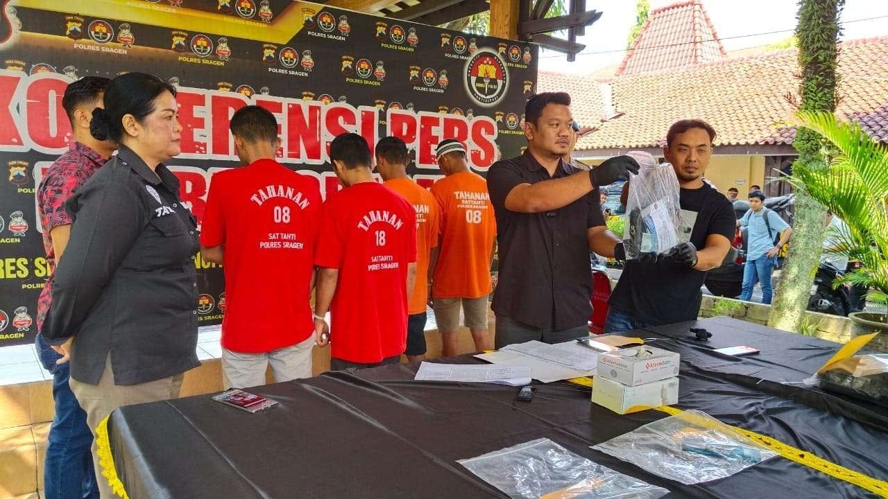 Empat Kasus Narkoba Terungkap oleh Satresnarkoba Polres Sragen dalam Dua Bulan