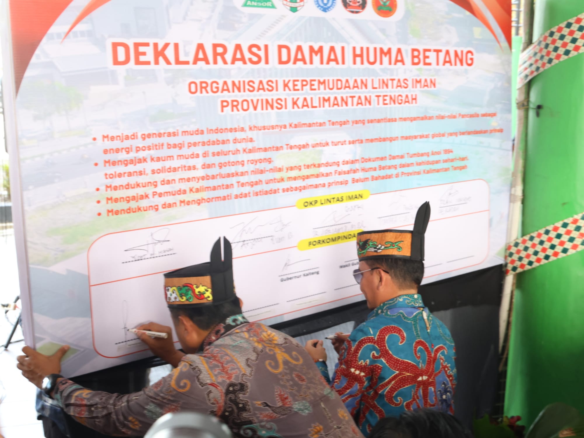 Deklarasi Damai Pemuda Lintas Iman, Kapolda Kalteng Tekankan Persaudaraan