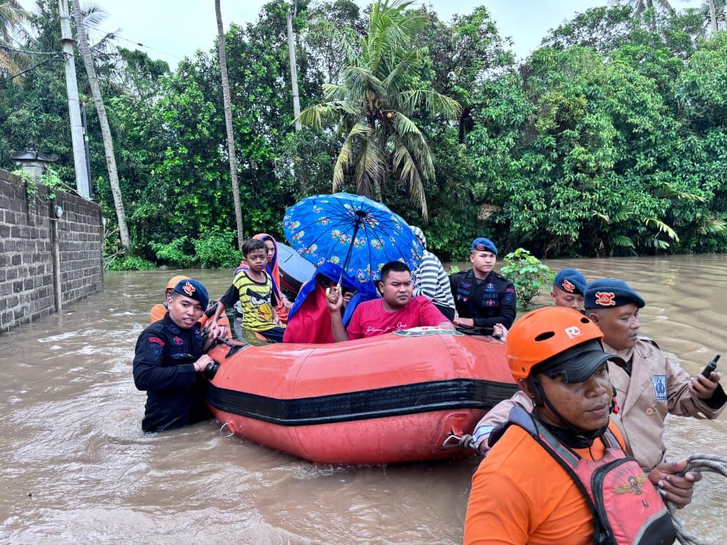 Banjir dan Longsor Terjang Bali, Polri Gerak Cepat Evakuasi Warga
