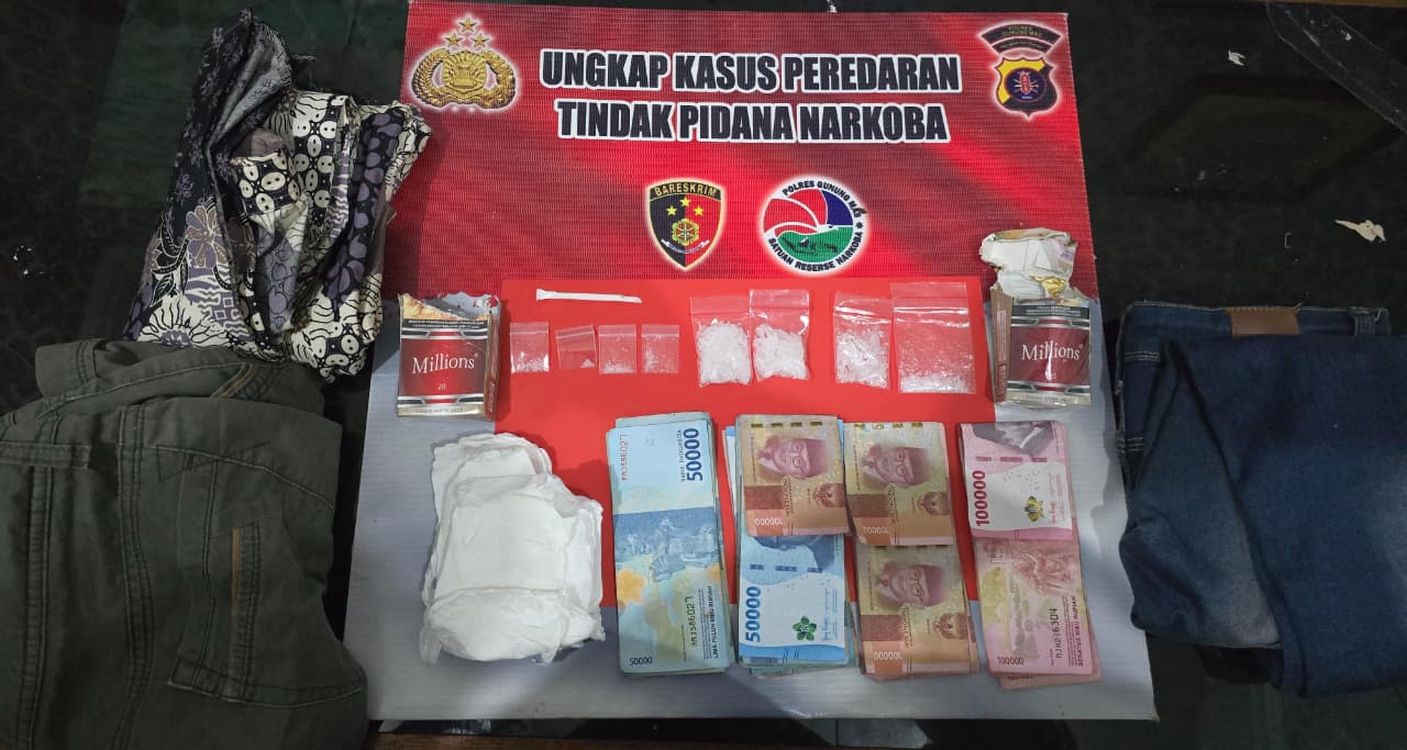 Dua Pengedar Narkoba Digulung Polres Gumas dalam Semalam, 27,79 Gram Sabu Diamankan