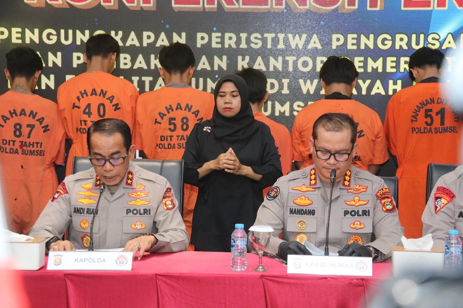 Polda Sumsel Berhasil Ungkap Pelaku Perusakan dan Pembakaran Fasilitas Umum di Palembang
