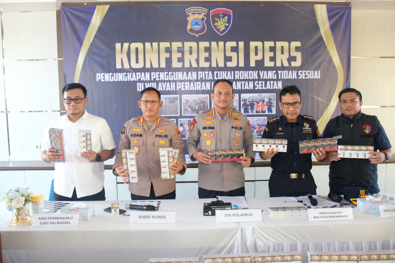 Penjualan Rokok Ilegal di Kalsel Terungkap, Tiga Tersangka Ditangkap