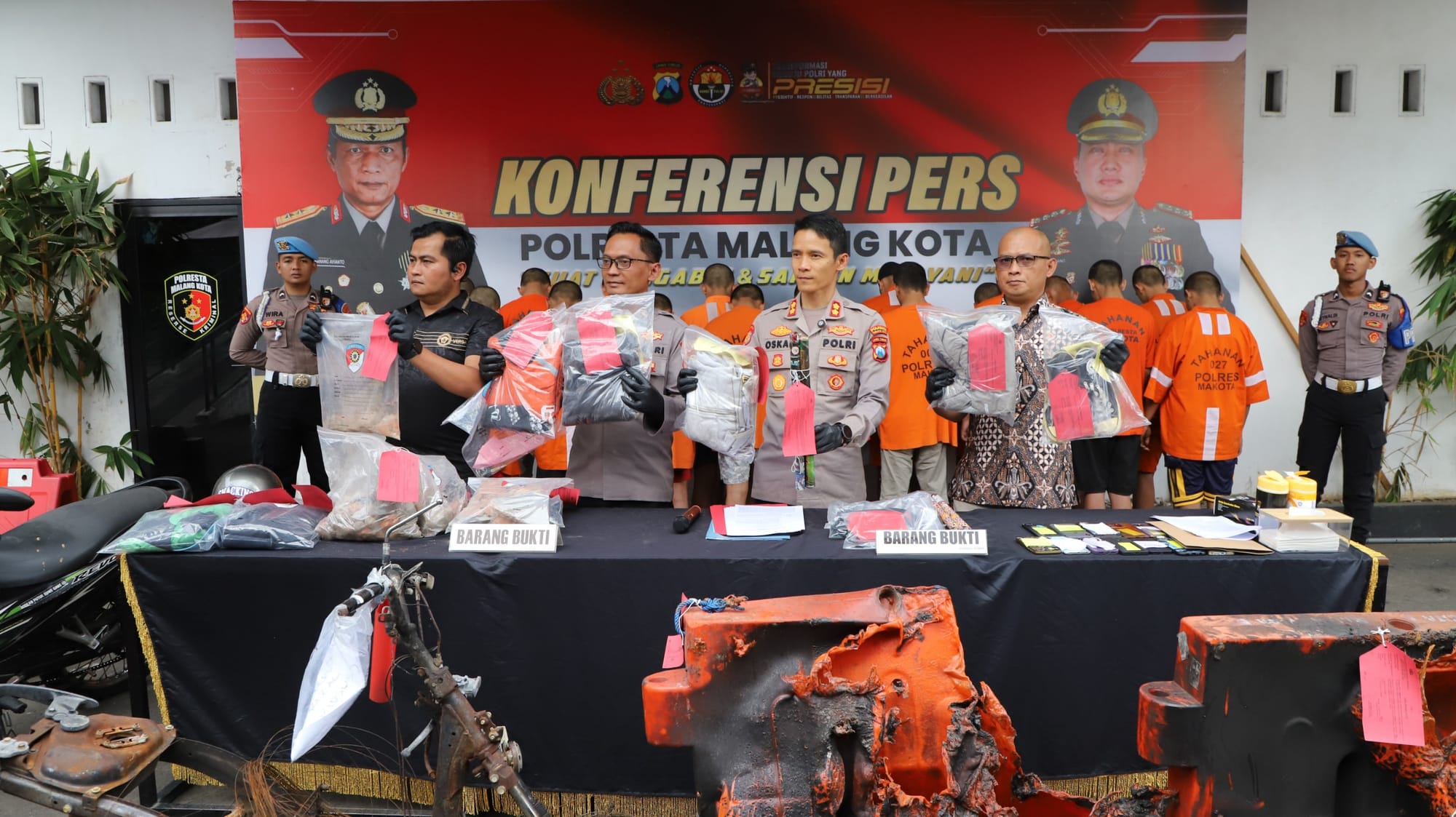 Polresta Malang Kota Tegaskan 17 Pelaku Rusuh Akan Diproses Hukum
