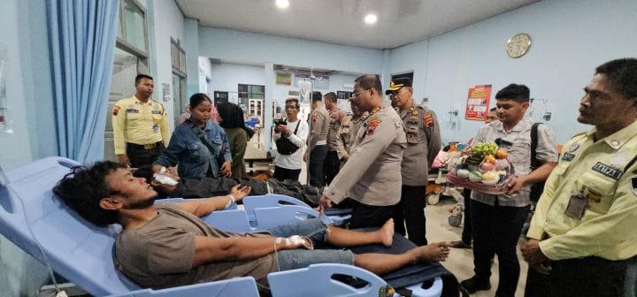 Atap Teras KPT Brebes Ambruk, Kapolres Turun Tangan Selidiki