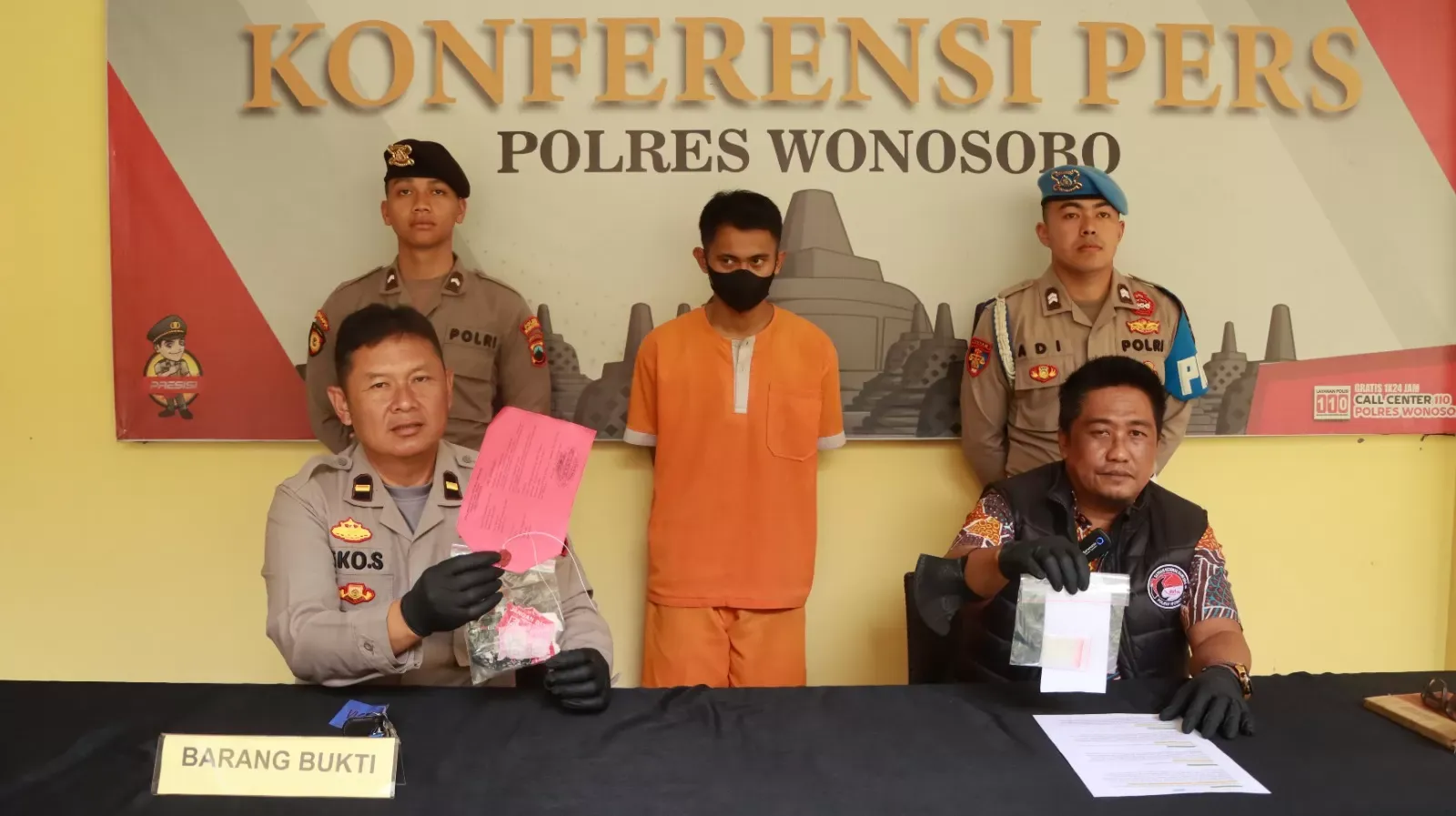 Satresnarkoba Wonosobo Ciduk Residivis Bawa 7 Paket Sabu