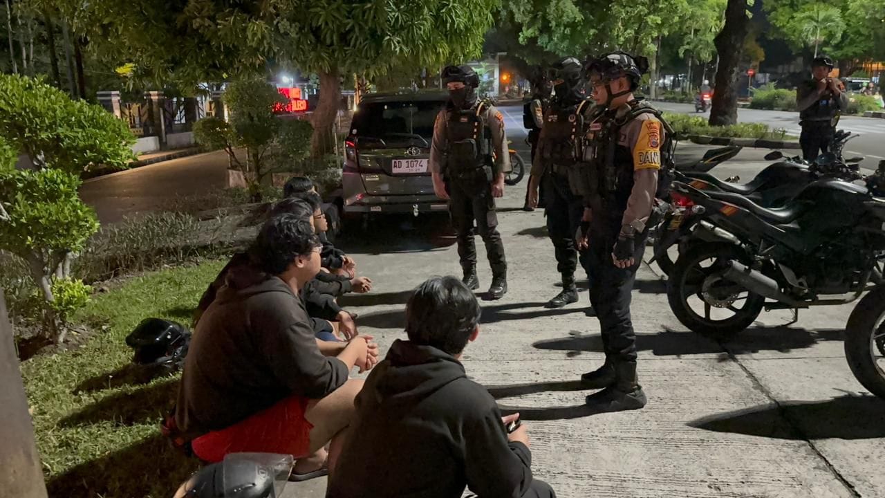 Tim Sparta Polresta Surakarta Amankan Lima Motor Berknalpot Brong