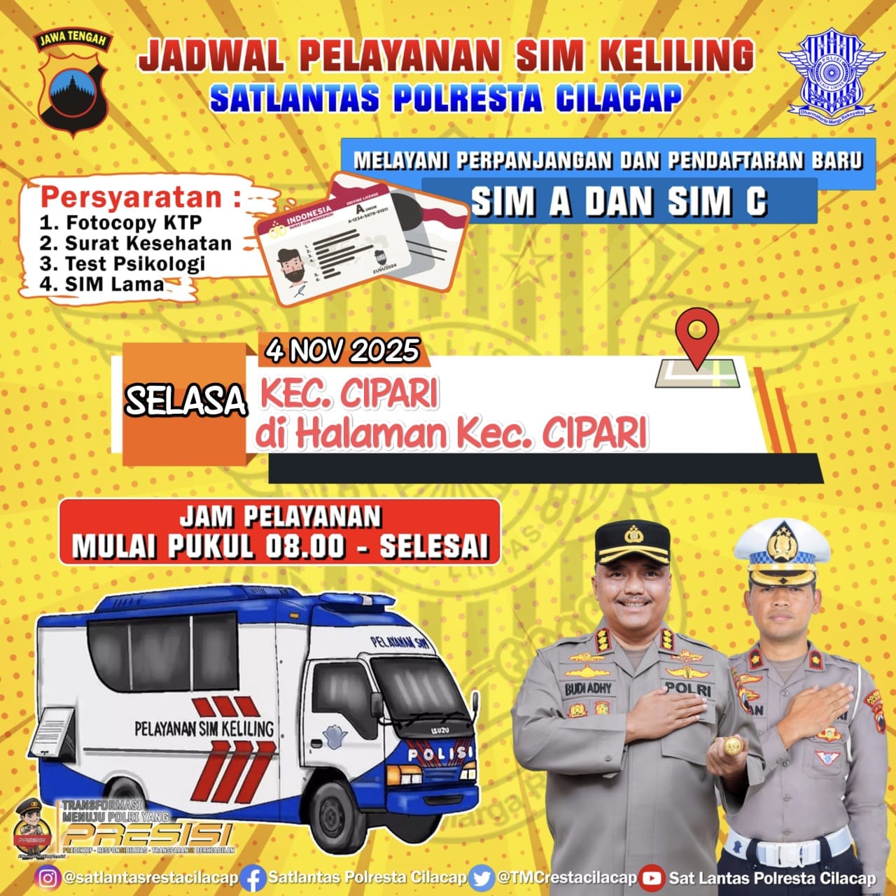 Layanan SIM Keliling, Strategi Satlantas Polresta Cilacap Tingkatkan Kepatuhan Berkendara