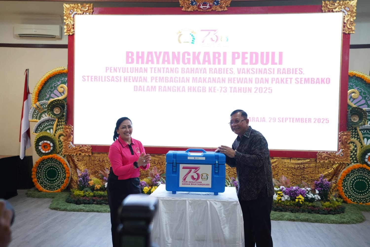 Waketum Bhayangkari Kampanye Rabies 350 Ekor Hewan Ikut Vaksin Di Polres Buleleng