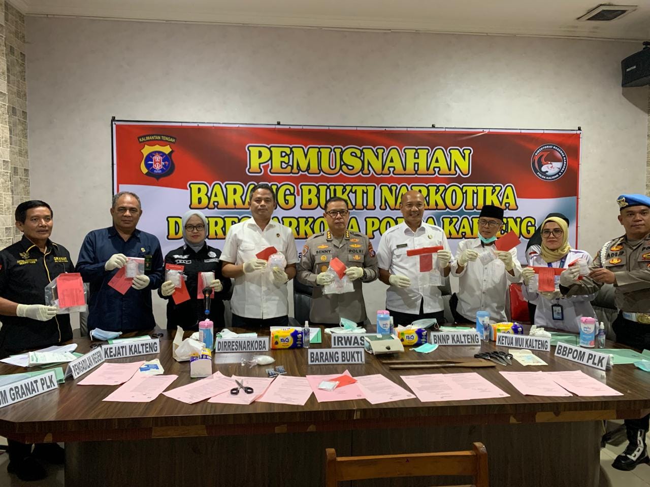 Polda Kalteng musnahkan 1,25 Kilogram Sabu dan 43 Butir Ekstasi