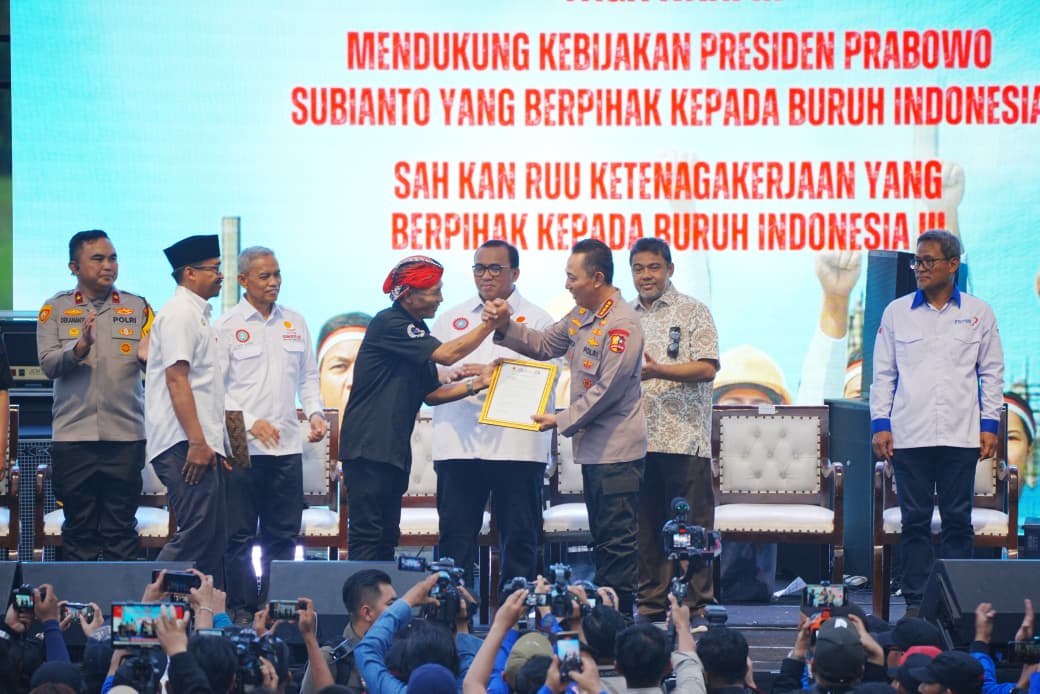 Dukung Pemerintah, Polri dan Buruh Kompak Jaga Kamtibmas dan Stabilitas Nasional