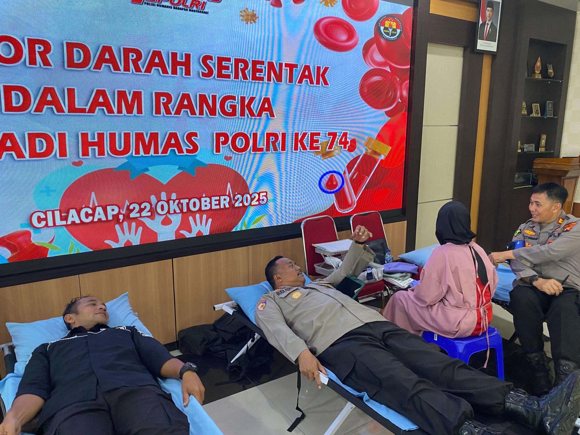 Donor Darah Humas Polresta Cilacap Hasilkan 150 Kantung untuk Kemanusiaan