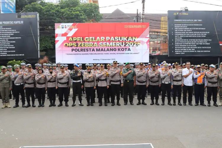 Ops Zebra Semeru 2025, Polresta Malang Kota Perketat Pengawasan demi Keselamatan Berlalu Lintas