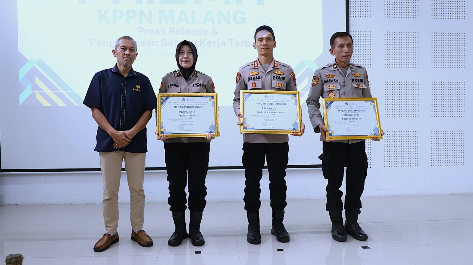 KPPN Malang Apresiasi! Polresta Malang Kota Sabet Juara 2 Penyerapan Anggaran Terbaik Triwulan III
