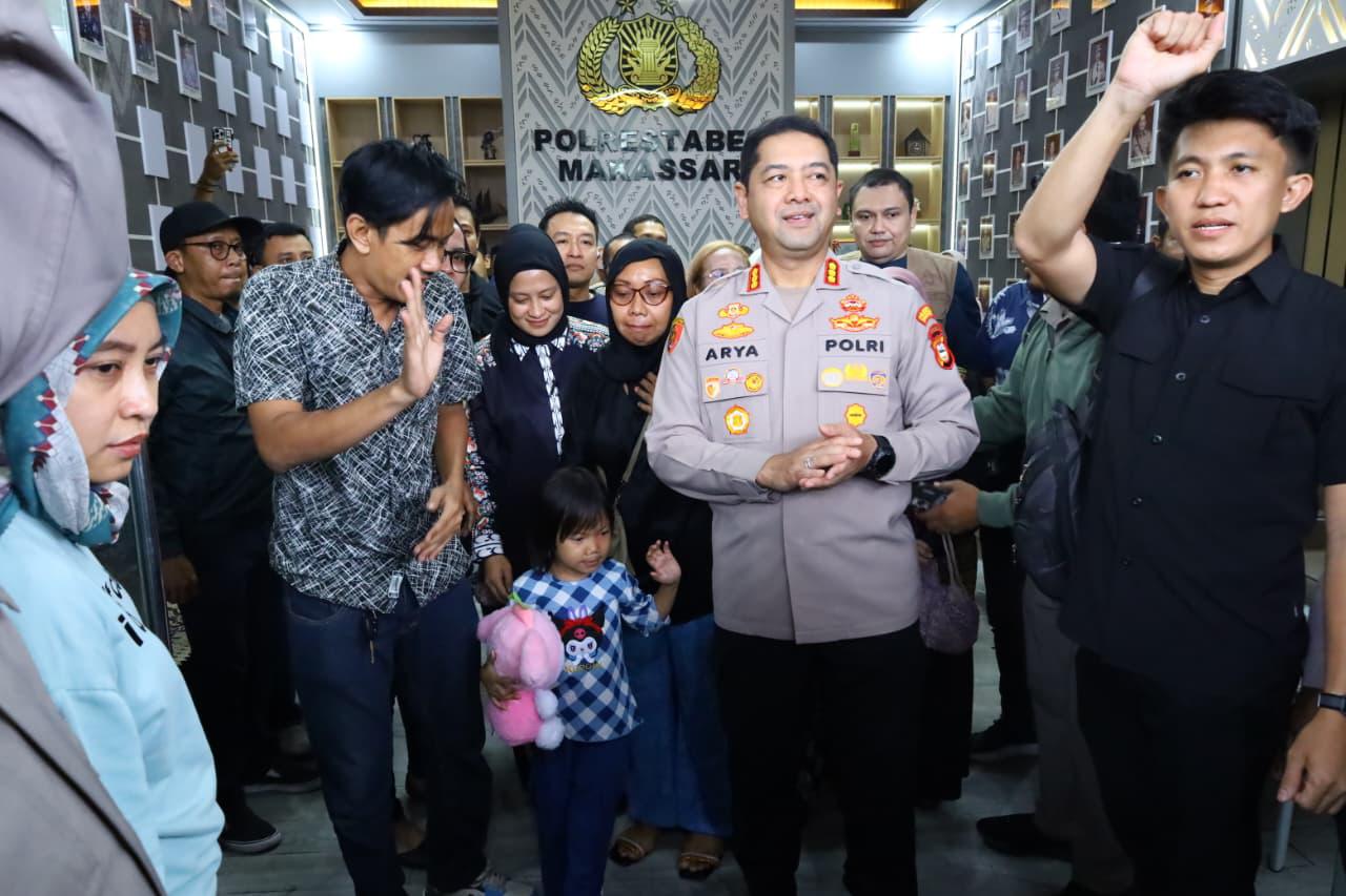 Polrestabes Makassar Berhasil Temukan Bilqis (4) yang Hilang di Jambi