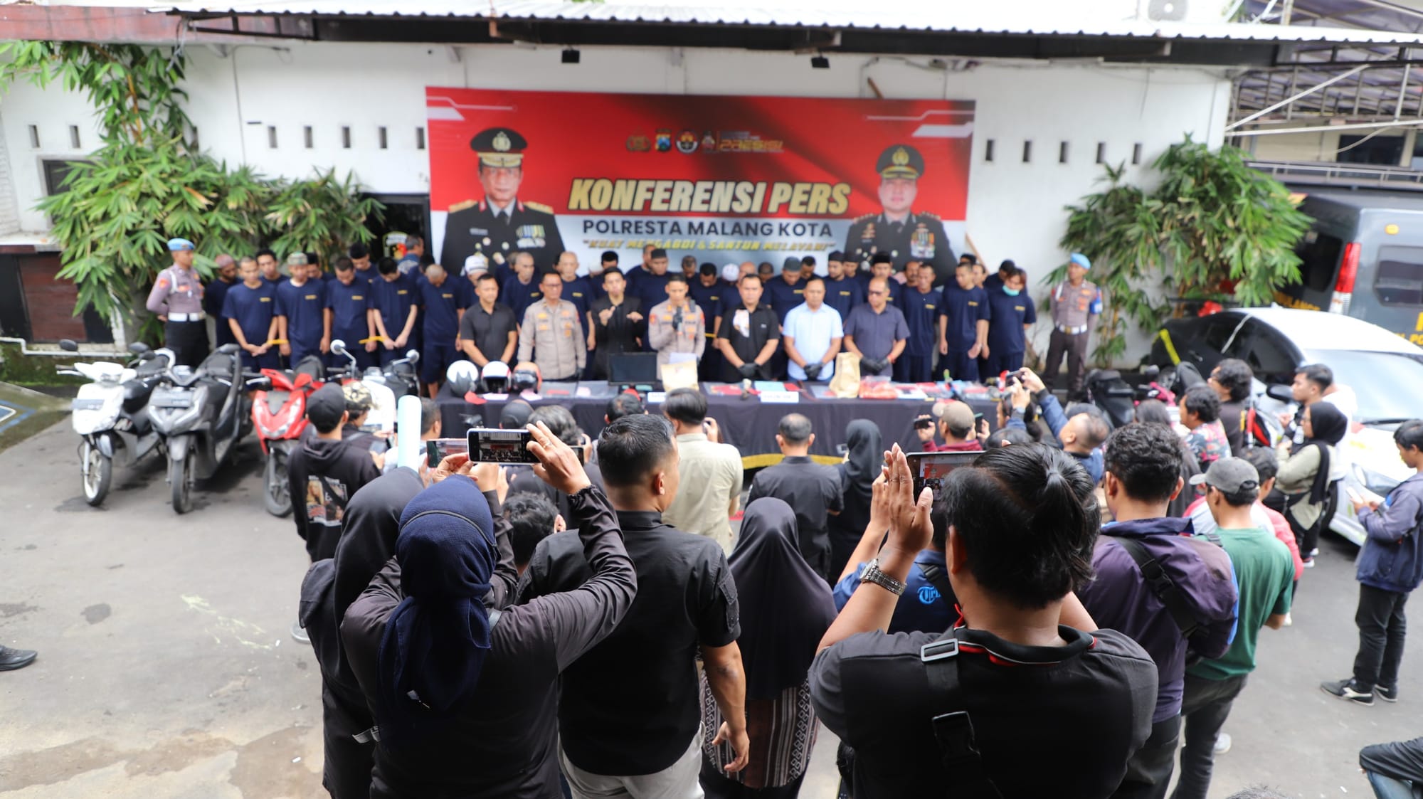 44 Kasus Berhasil Diungkap, Polresta Malang Kota Tangkap 51 Pelaku Kejahatan