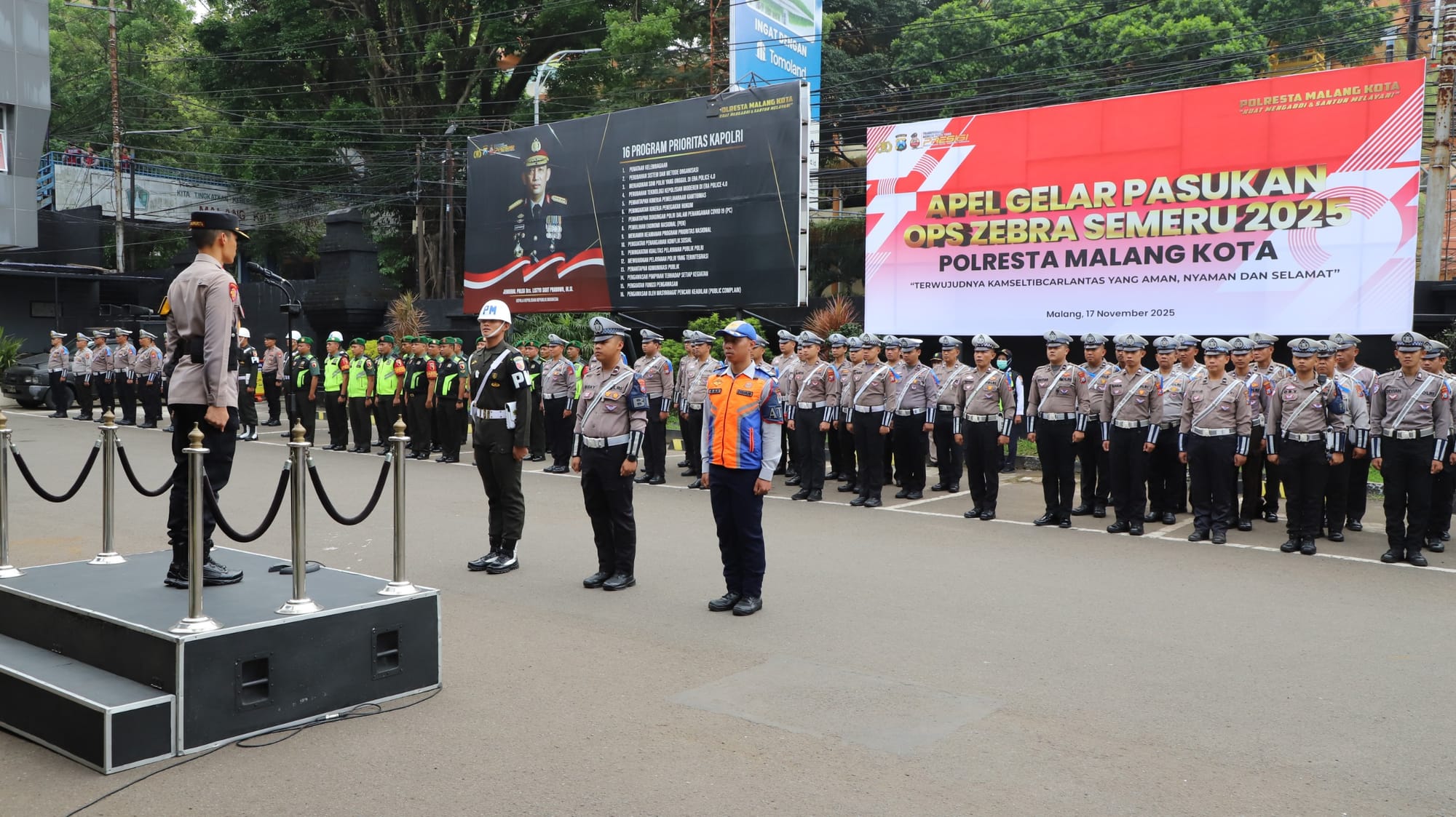 Kamseltibcarlantas Jadi Prioritas Utama Polresta Malang Kota di Ops Zebra Semeru 2025