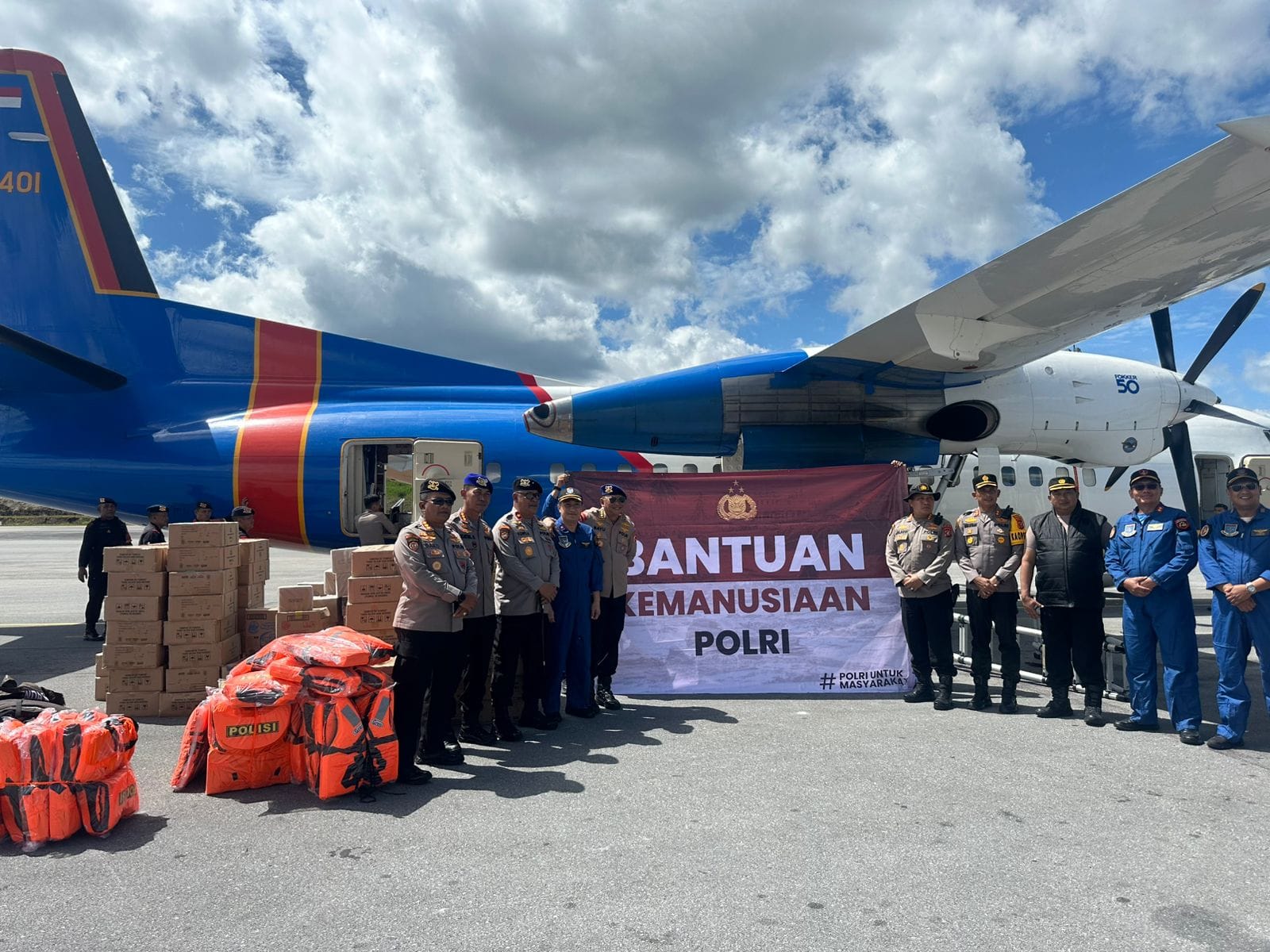 Bantuan Logistik Masuk ke Polda Sumut, Langsung Disalurkan ke Lokasi Bencana