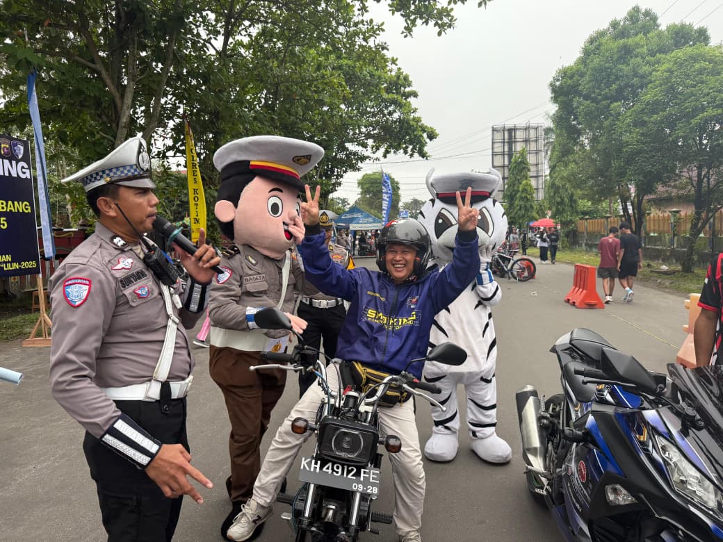 Satlantas Polres Kotim Gelar Kampanye Keselamatan dan Safety Riding pada Ops Zebra Telabang 2025