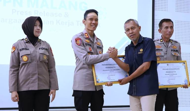 Polresta Malang Kota Raih Penghargaan Penyerapan Anggaran Terbaik Triwulan III 2025 KPPN Malang