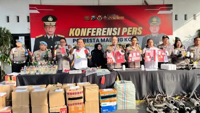 Kriminalitas Malang Kota 2025: 487 Kasus Ditangani, 12 Kasus Besar Terungkap