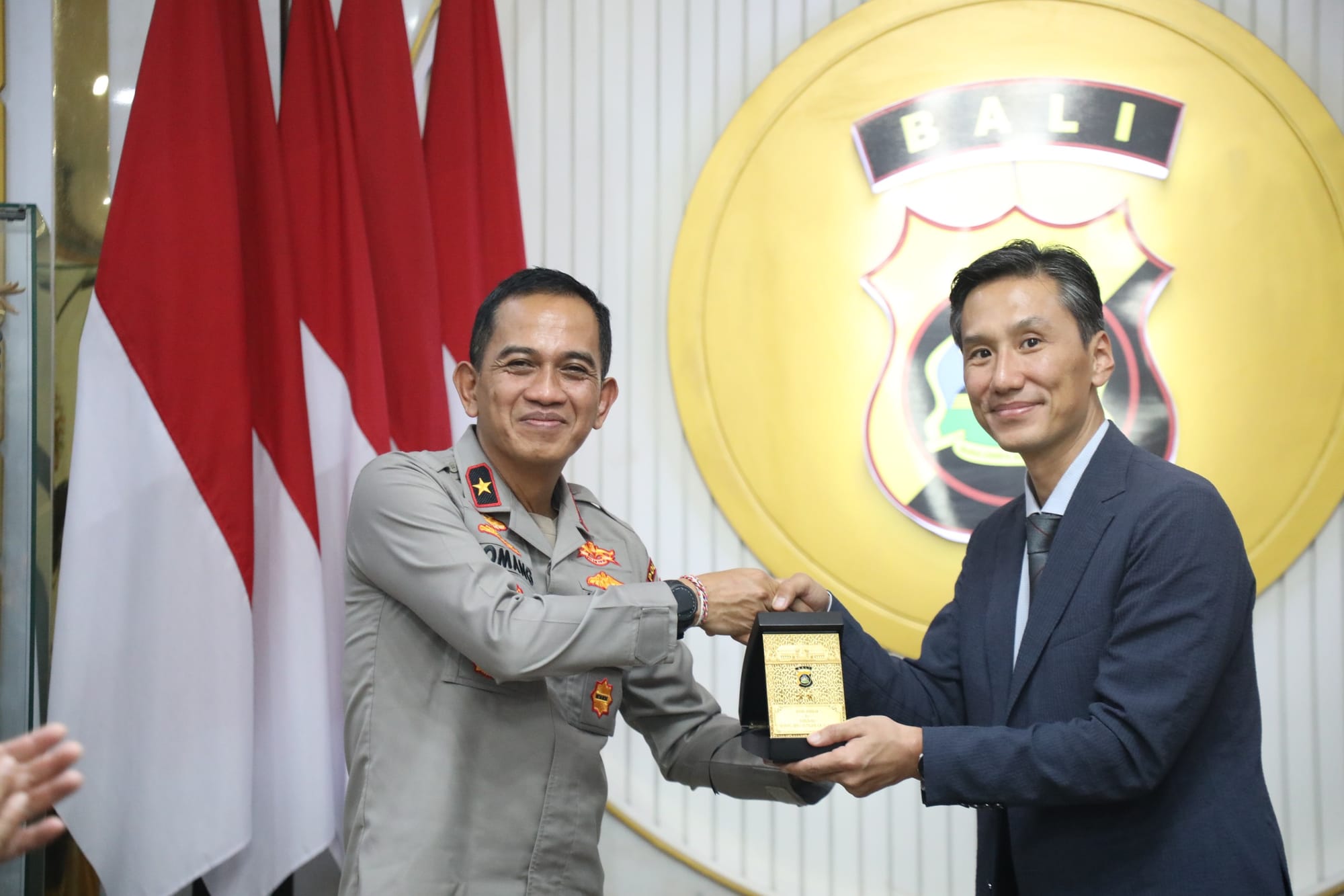 Wakapolda Bali Terima Kunjungan Kehormatan Atase Polisi Korea Selatan di Mapolda Bali