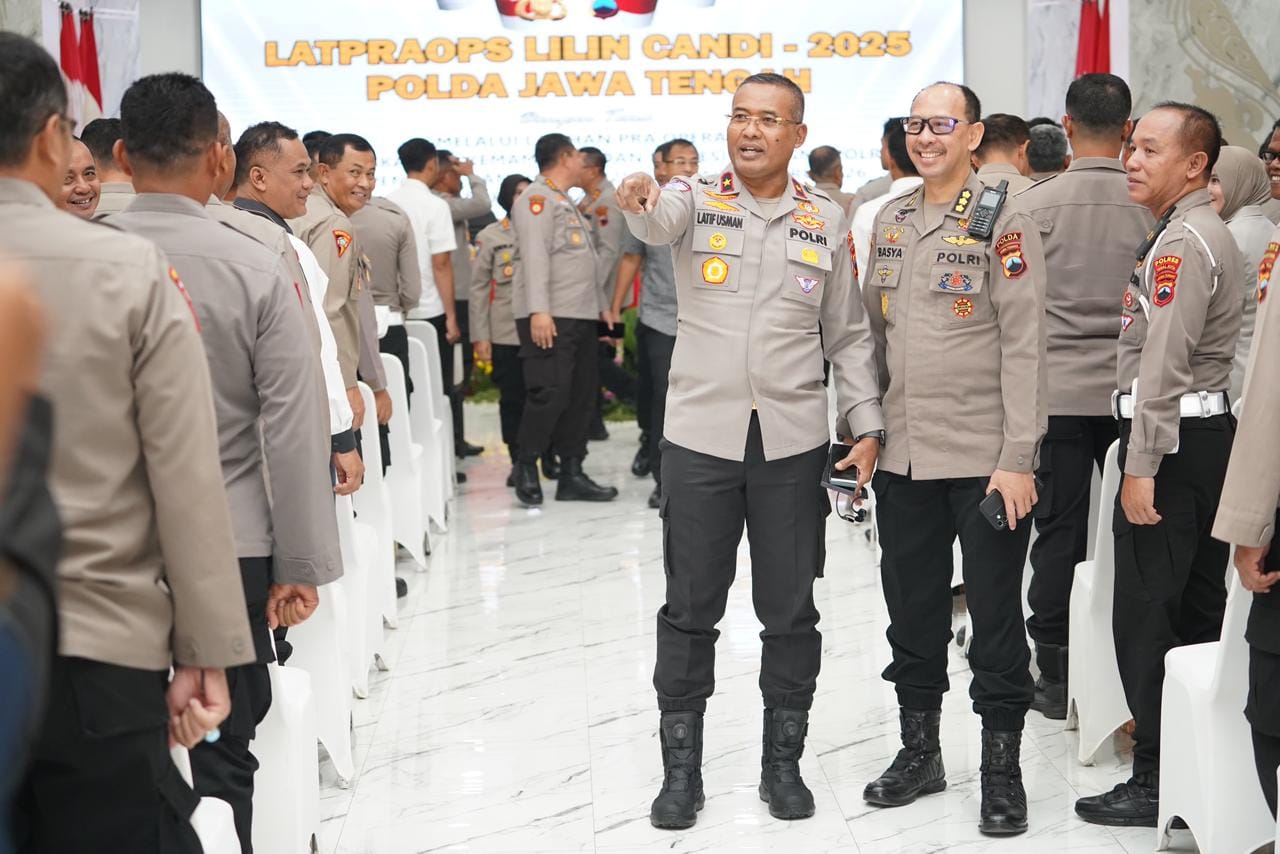 Sambut Nataru, Polda Jateng Mantapkan Strategi Hospitality dan Safety lewat Latpraops Lilin Candi 2025