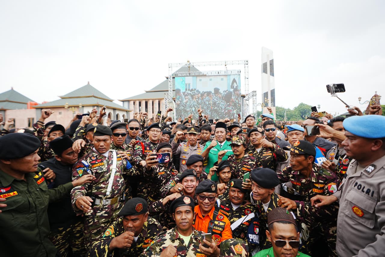 Apel Kebangsaan Banser di Cirebon, Kapolri Tegaskan Komitmen Jaga Keamanan dan Kerukunan Nataru