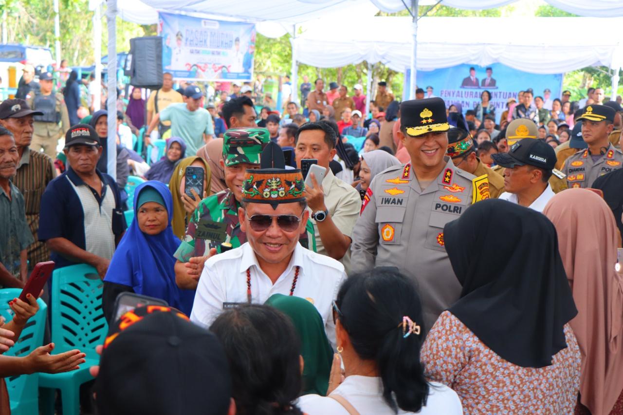 Sinergi Kapolda, Gubernur, dan TNI Hadirkan Pasar Murah untuk Ringankan Beban Warga Kasongan Lama
