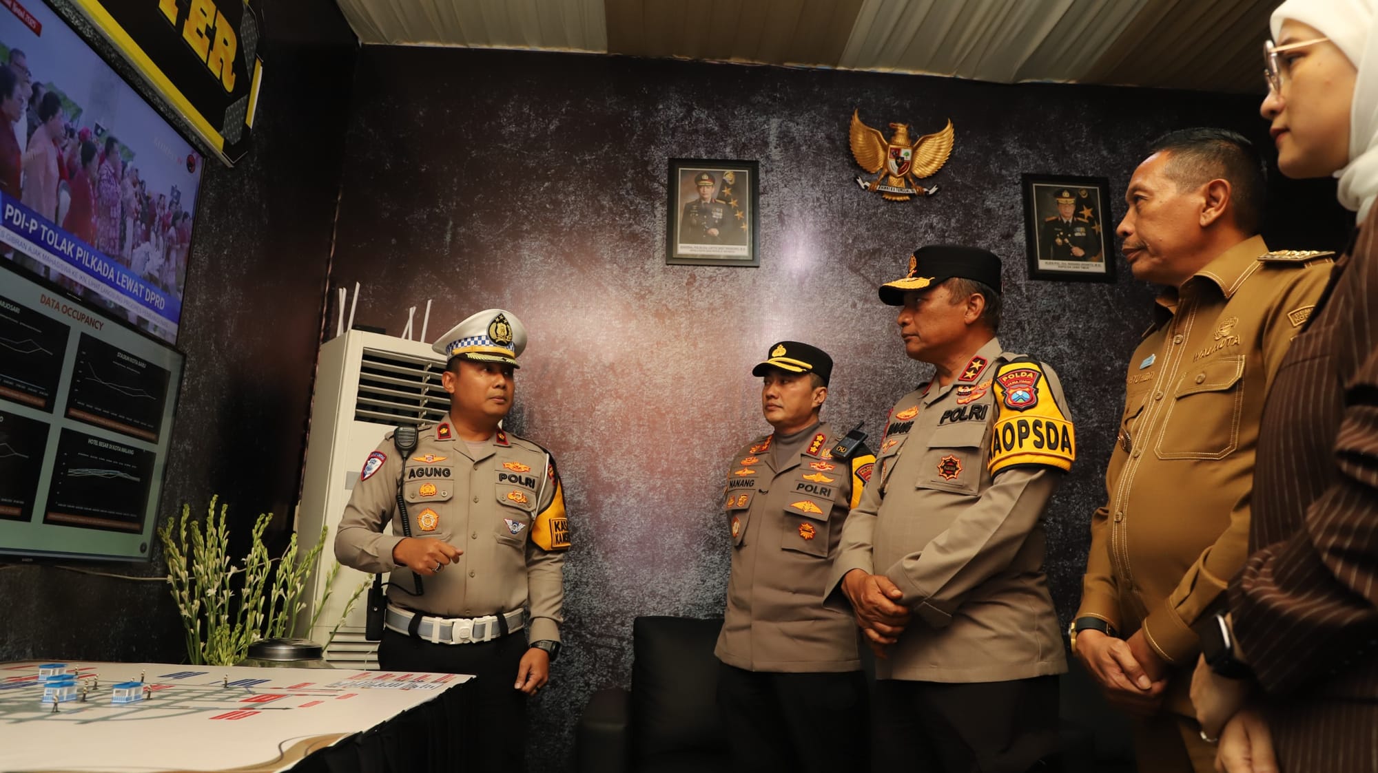 Polresta Malang Kota Siap Amankan Nataru, Kapolda Jatim Tinjau Pos Pengamanan