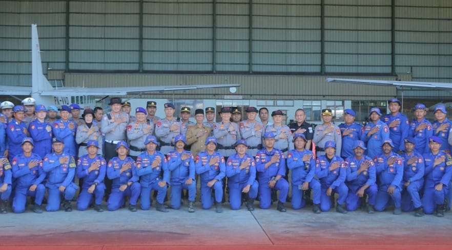 Tuntaskan Penugasan di Sumbar, BKO Ditpolairud Baharkam Polri Dipulangkan