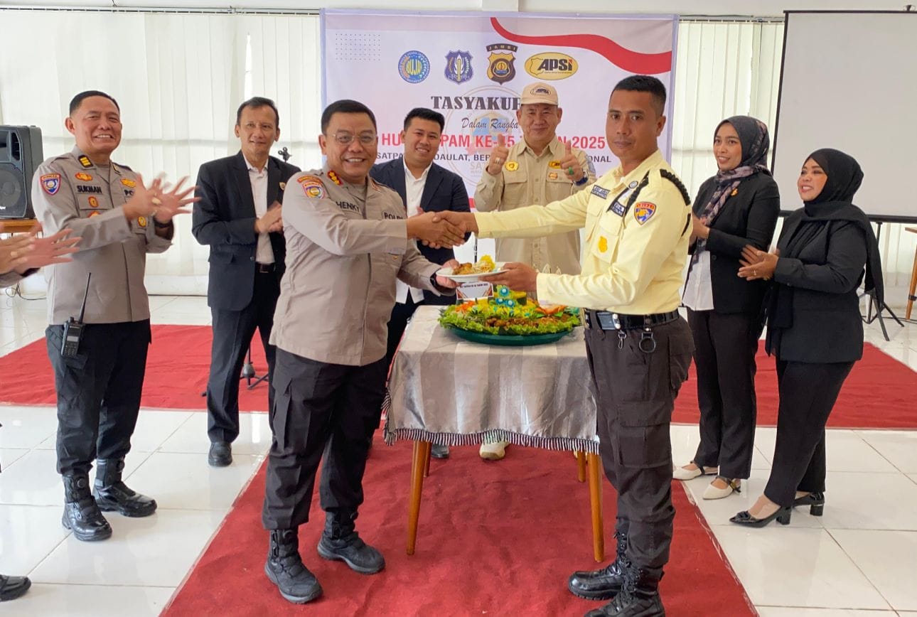 Satpam Disebut Garda Terdepan Keamanan Lingkungan, Polda Jambi Rayakan HUT ke-45 dengan Tasyakuran