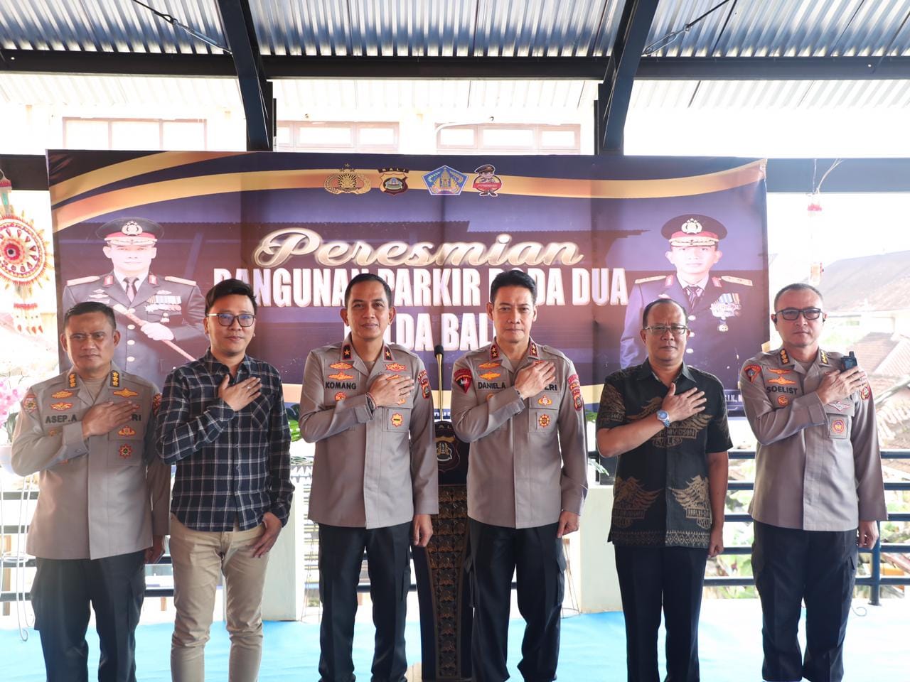 Kapolda Bali Resmikan Bangunan Parkir Kendaraan Roda Dua di Polda Bali