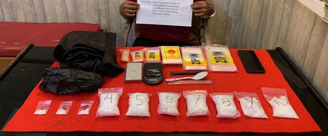 Polresta Jambi Ringkus Pengedar Narkoba dengan Barang Bukti 602 Gram Sabu