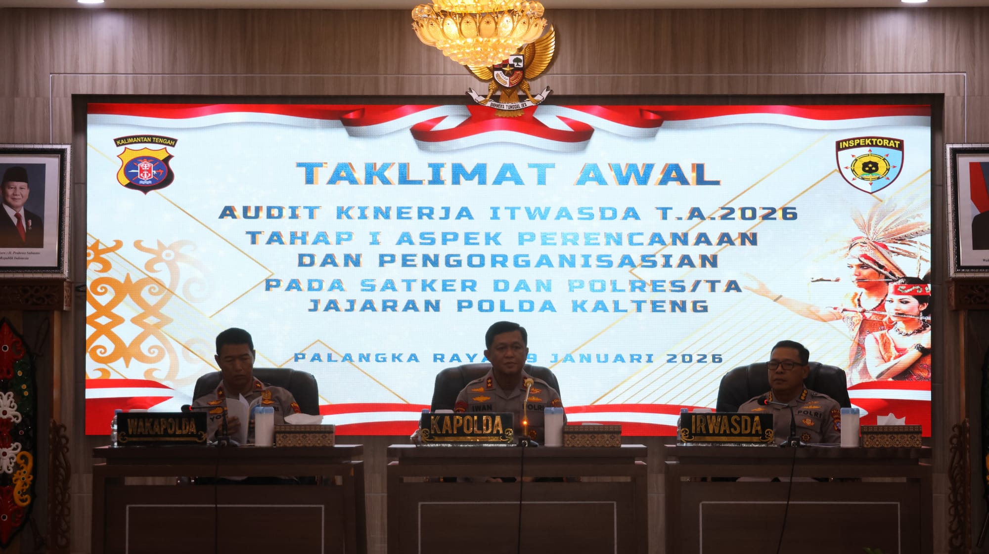 Kapolda Kalteng Buka Taklimat Awal Audit Kinerja Itwasda, Dorong Peningkatan Kinerja Efektif dan Efisien