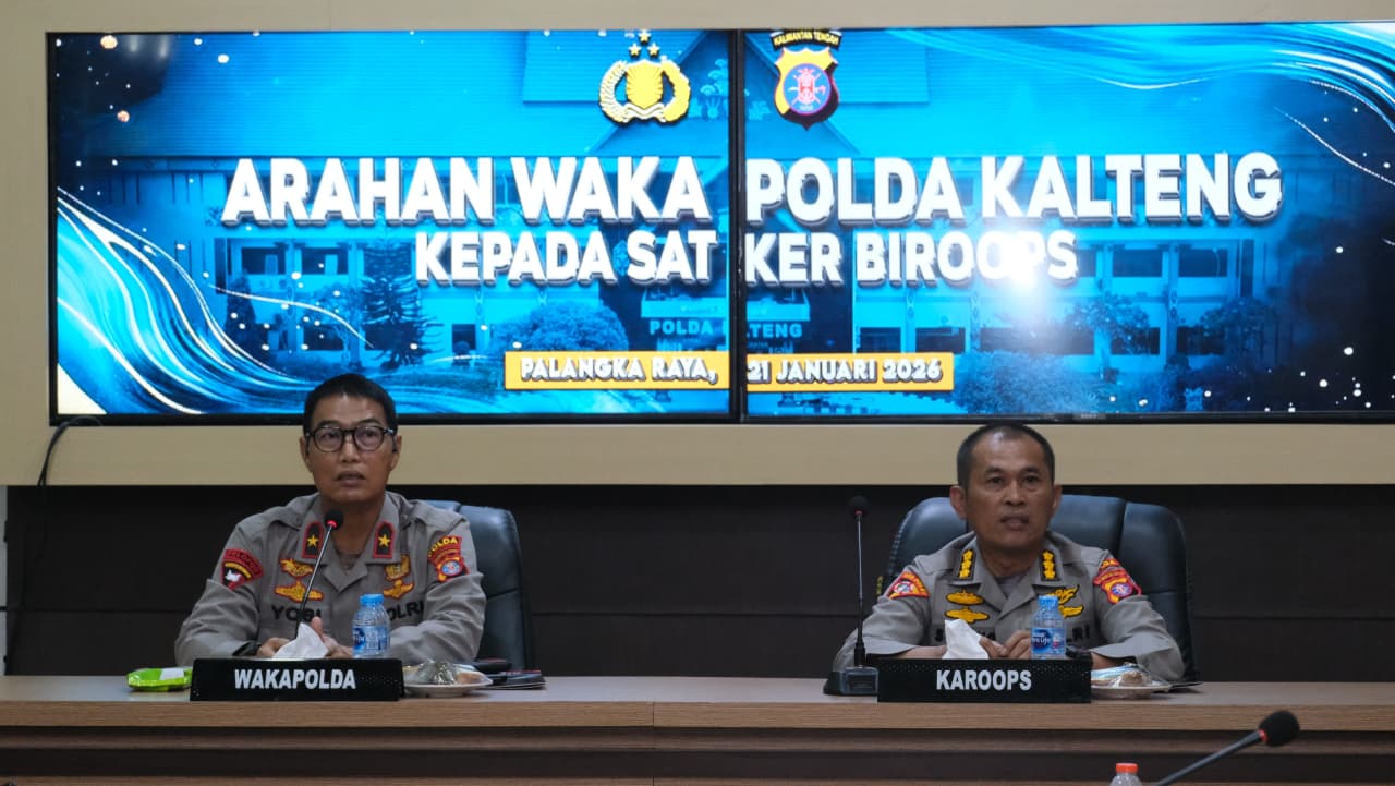Perkuat Kinerja, Wakapolda Kalteng Beri Arahan dan Motivasi Personel Biroops