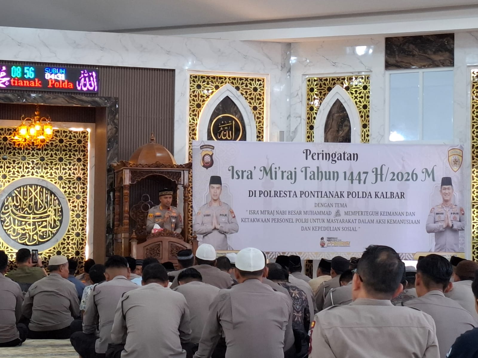 Isra’ Mi’raj di Polresta Pontianak: Spiritualitas Jadi Fondasi Pelayanan Humanis Polri