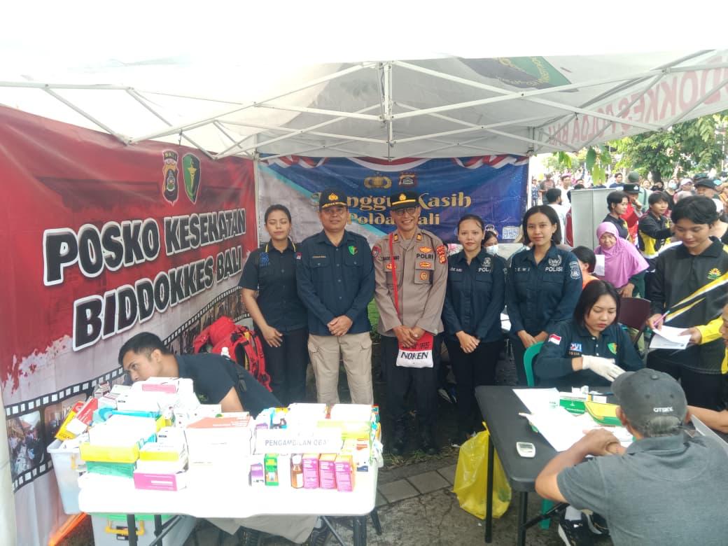 Minggu Kasih di Renon, Biddokkes Polda Bali Serap Aspirasi Warga soal Layanan Kesehatan