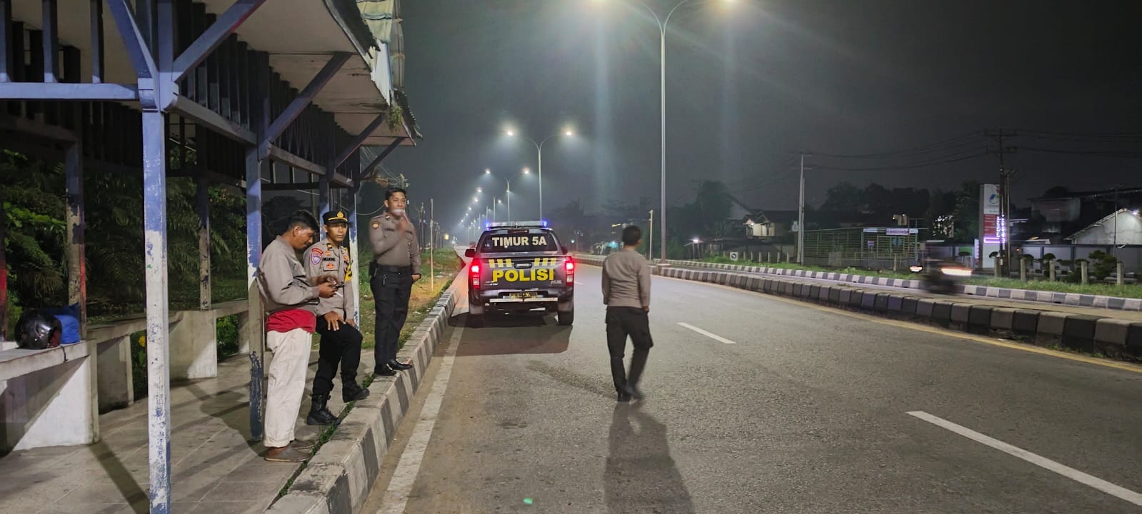 Polisi Jaga Kondusivitas Pontianak Timur Lewat Patroli Malam Minggu