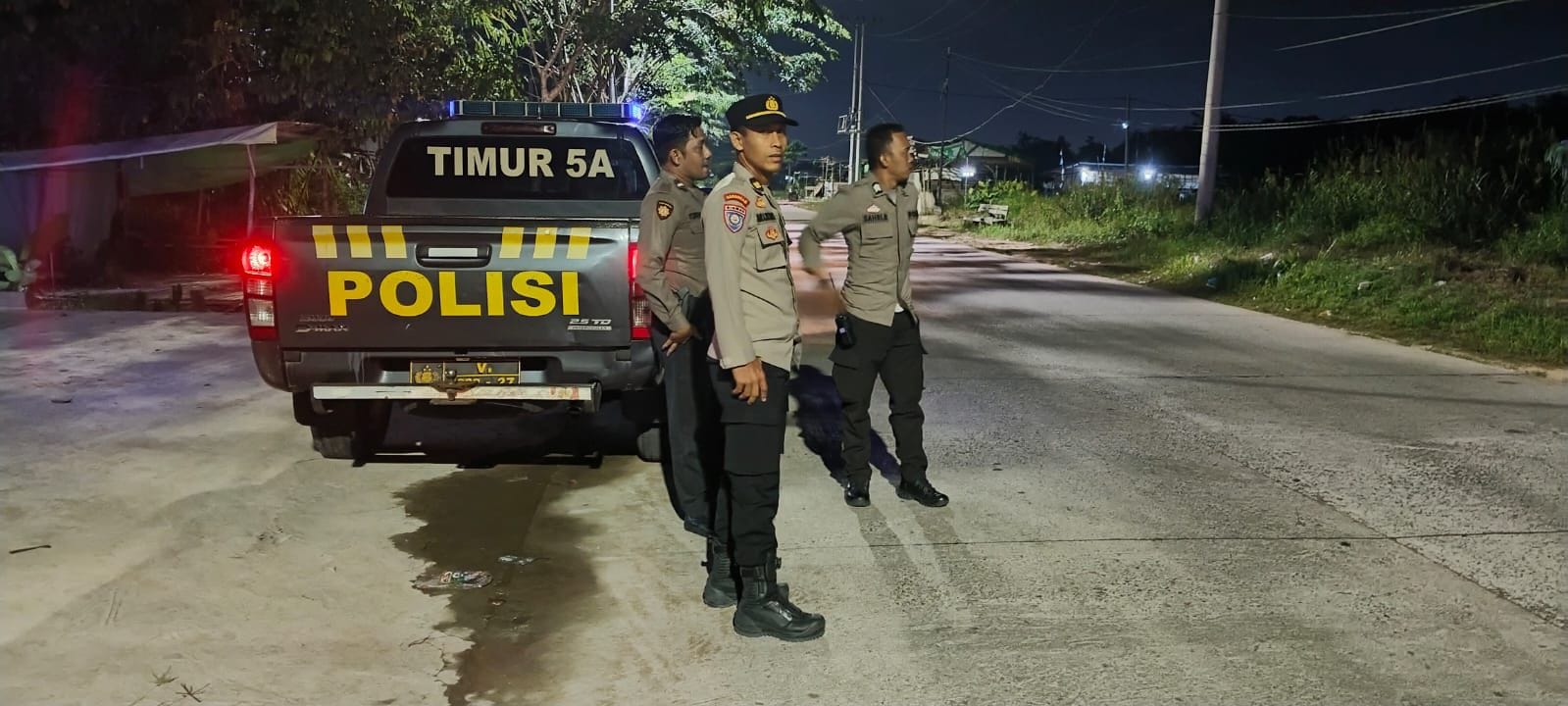 Malam Minggu Dijaga Polisi, Patroli Enggang Timur Sisir Titik Rawan Kejahatan